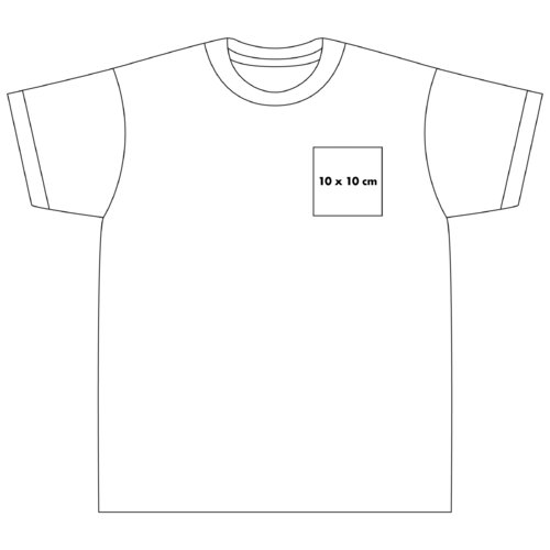 Camiseta de algodn con mangas cortas y cuello redondo.