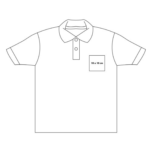 Polo de piqu de algodn con tapeta de botones corta.