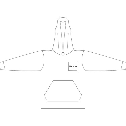 Sudadera con capucha de algodn y bolsillo tipo canguro.