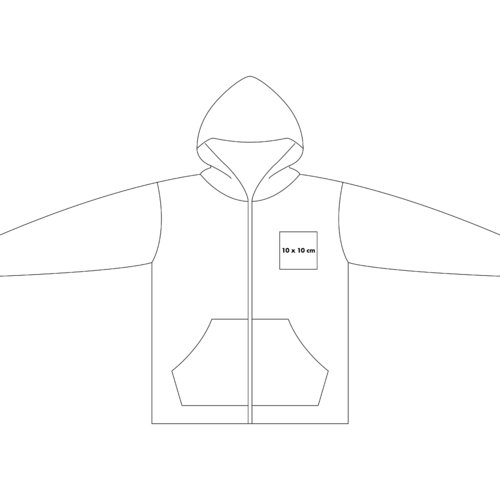 Chaqueta de chndal con cremallera completa y capucha.