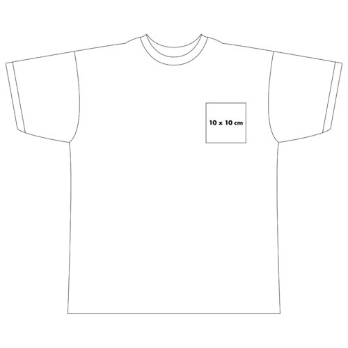 Camiseta de algodn con mangas cortas y cuello redondo.