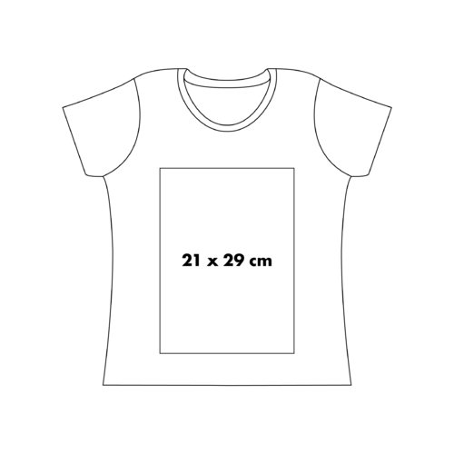 Camiseta de algodn para mujer con manga corta.