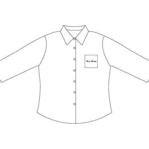 Blusa de manga larga con botonadura y cuello.