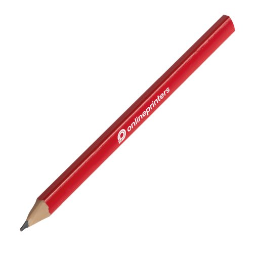 Lpiz de carpintero rojo de madera, sin afilar.