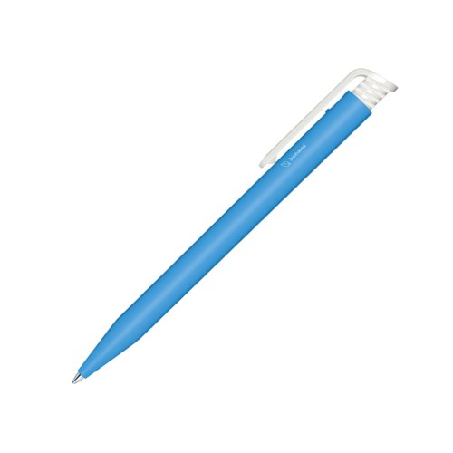 Bolgrafo azul biolgico con clip.