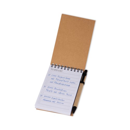Cuaderno negro con patrn y encuadernacin en espiral.