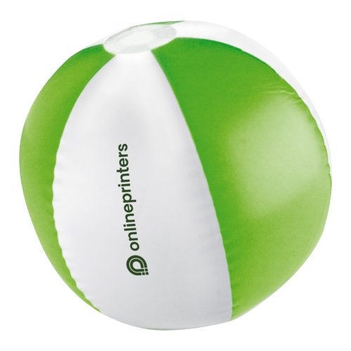 Pelota de playa de plstico verde manzana, multicolor.