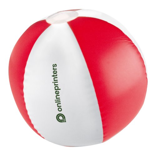 Pelota de playa de plstico roja y blanca, multicolor.