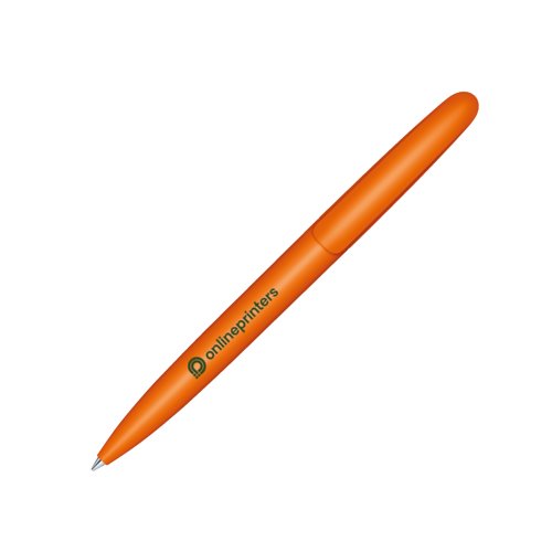 Bolgrafo naranja bio de giro con clip.