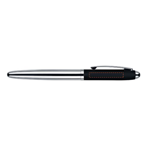 Roller de color metlico con superficie suave y clip.
