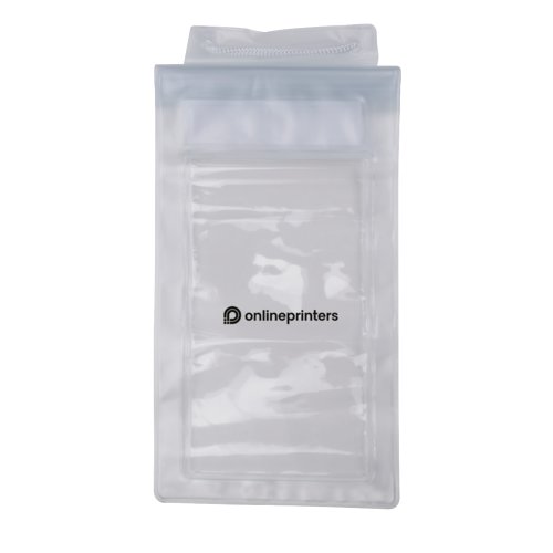 Funda transparente para mvil con cierre.