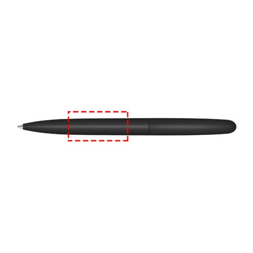 Bolgrafo giratorio negro de material de base biolgica con clip.