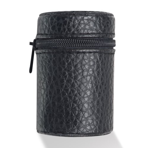 Vaso de chupito negro de acero inoxidable con cremallera.