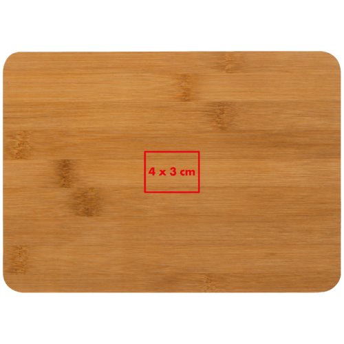 Tabla de cortar de bamb con esquinas redondeadas.