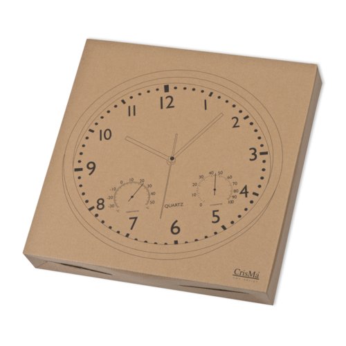Reloj de pared negro con manecillas de hora, minutos y segundos.