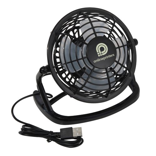 Ventilador negro con conexin USB.