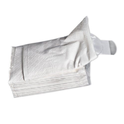 Pauelos de papel blancos, de 3 capas, en paquete.