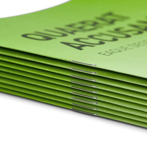 Revistas grapadas en papeles ecológicos/naturales, formato vertical, A4 medio 3