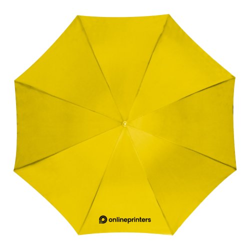 Paraguas recto automtico amarillo con funda.