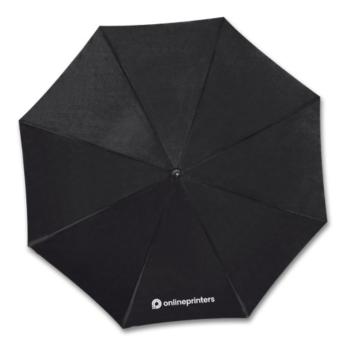 Paraguas plegable automtico negro con cubierta.