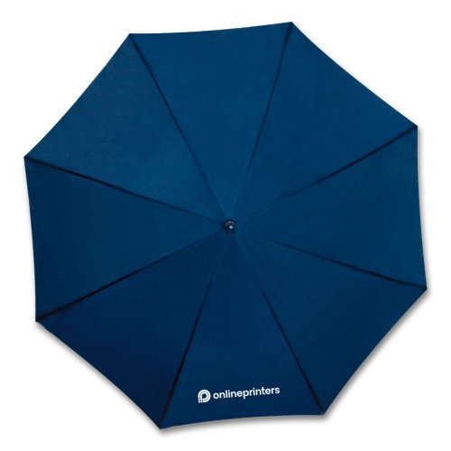 Paraguas automtico azul oscuro con cubierta grande.