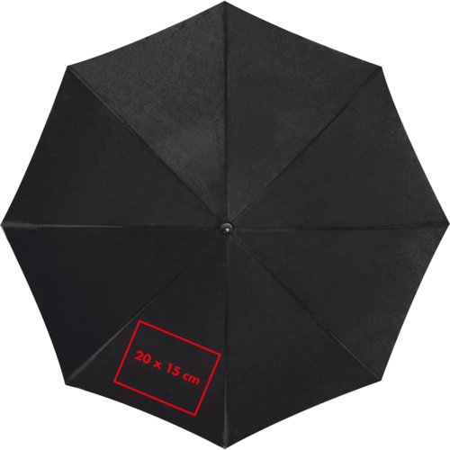 Paraguas negro automtico en tamao XL.