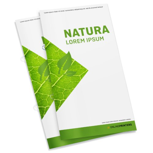 Revistas grapadas en papeles ecológicos/naturales, formato vertical, DL especial 1