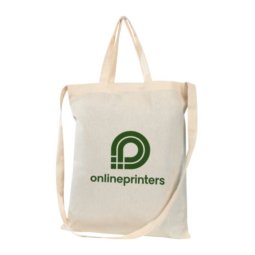 Bolsa de algodn color natural con tres asas.
