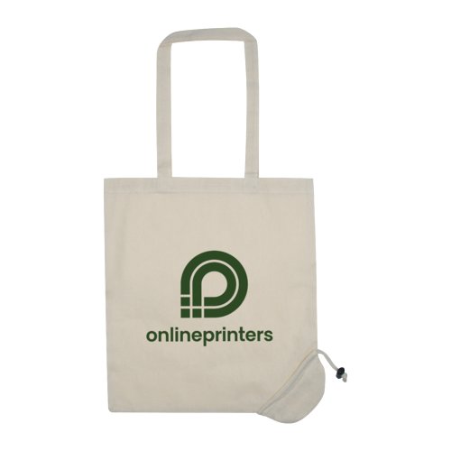 Bolsa de algodn natural con cordn.