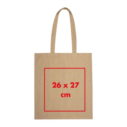 Bolsa de algodn reciclado con asas de transporte.
