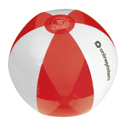 Pelota de playa roja de PVC, hinchable.