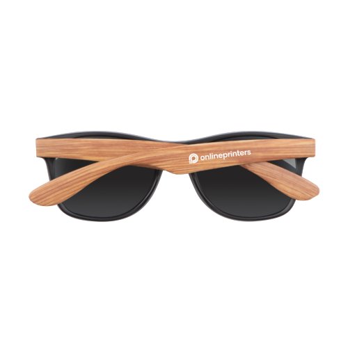 Gafas de sol beige con lentes oscuras.