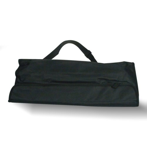 Delantal de parrilla negro de tela con correa ajustable para el cuello.