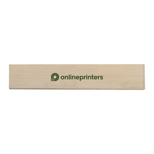 Domin de madera beige en una caja deslizante.