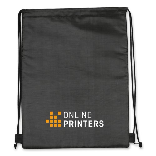 Bolsa de gimnasio/nevera con cordn de polister 2 en 1 negra.