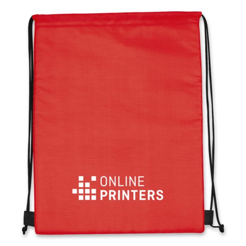 Bolsa de deporte/nevera 2 en 1 roja de tela con cordn.
