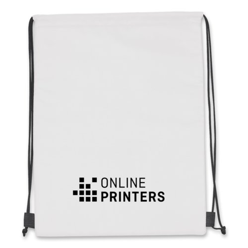 Bolsa de deporte/nevera blanca de poli�ster con cord�n.