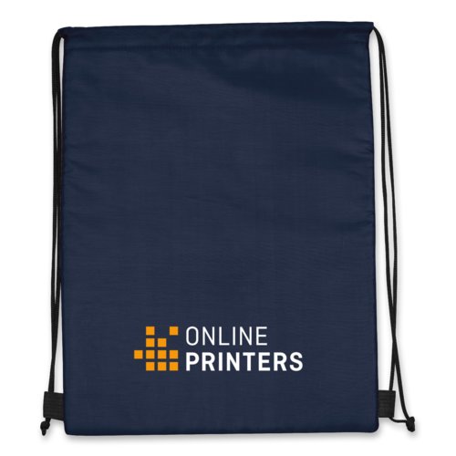 Bolsa nevera/deportiva azul oscuro con cordn.