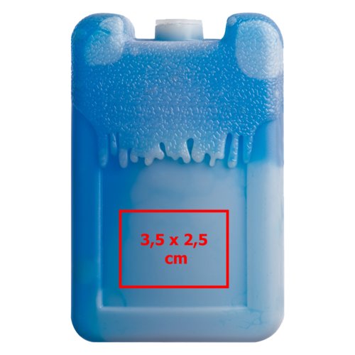 Bloque de enfriamiento azul de plstico.