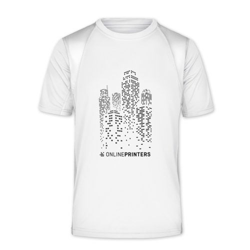 Camiseta funcional blanca de polister para hombre.