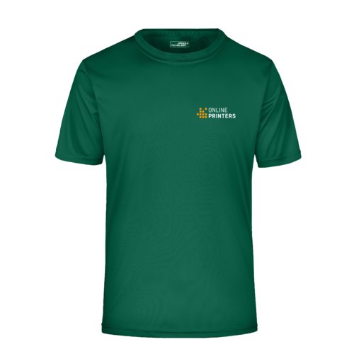 Camiseta deportiva verde de hombre con mangas cortas.