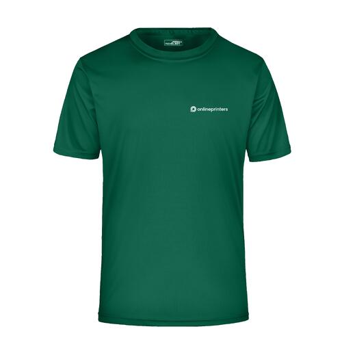 Camiseta deportiva verde de hombre con mangas cortas.