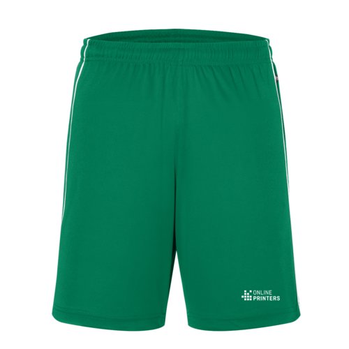 Pantalones cortos de equipo verdes de material funcional con cintura elstica.
