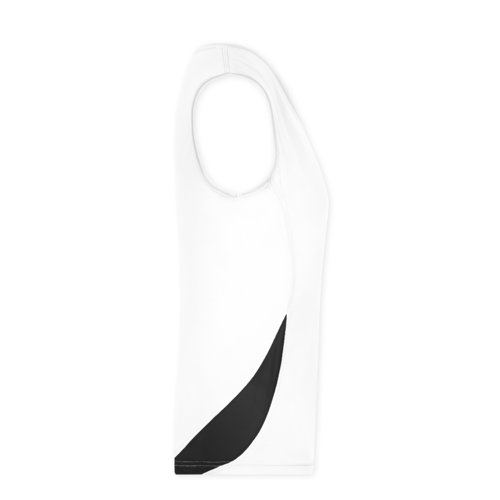 Camiseta de tirantes blanca/negra de polister para mujer.
