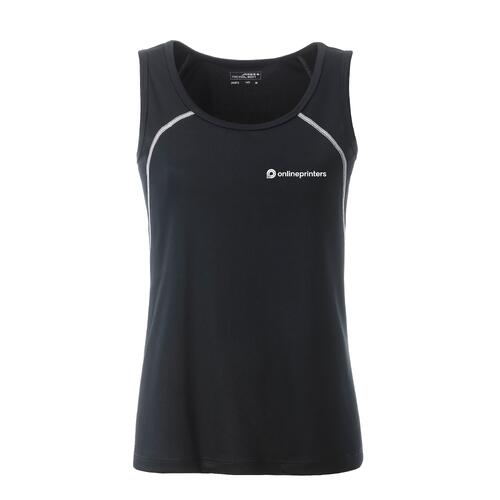 Camiseta de tirantes deportiva de mujer hecha de material transpirable con dise�o racerback.