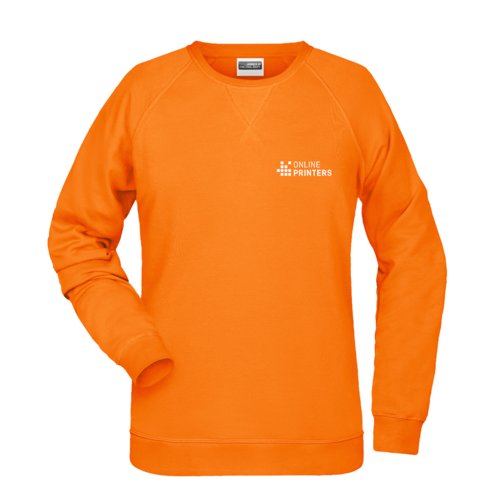 Sudadera naranja de algodn y polister para mujer.