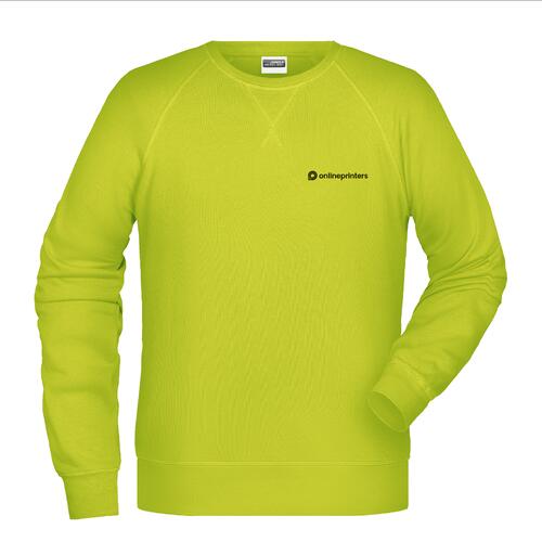 Sudadera de mezcla de algod�n de color amarillo ne�n para hombre.