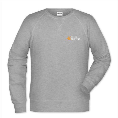 Sudadera gris jaspeada de mezcla de algodn y polister para hombre.