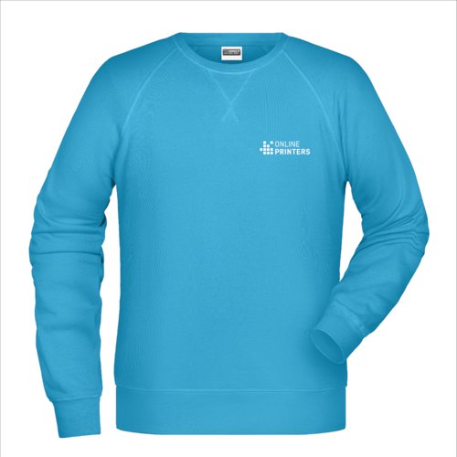 Sudadera turquesa de mezcla de algodn y polister para hombre.