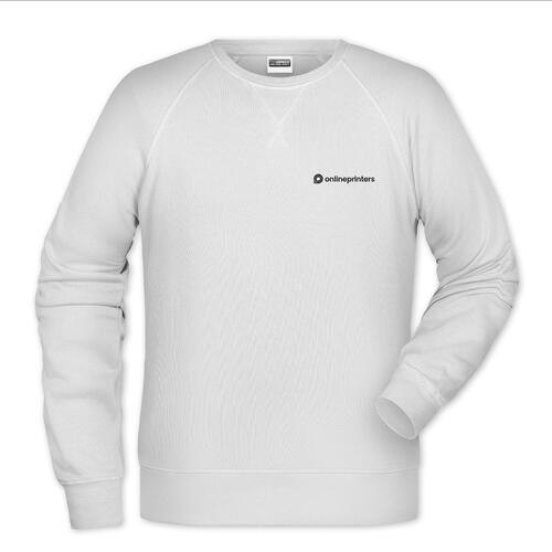 Sudadera blanca de mezcla de algod�n y poli�ster para hombre.